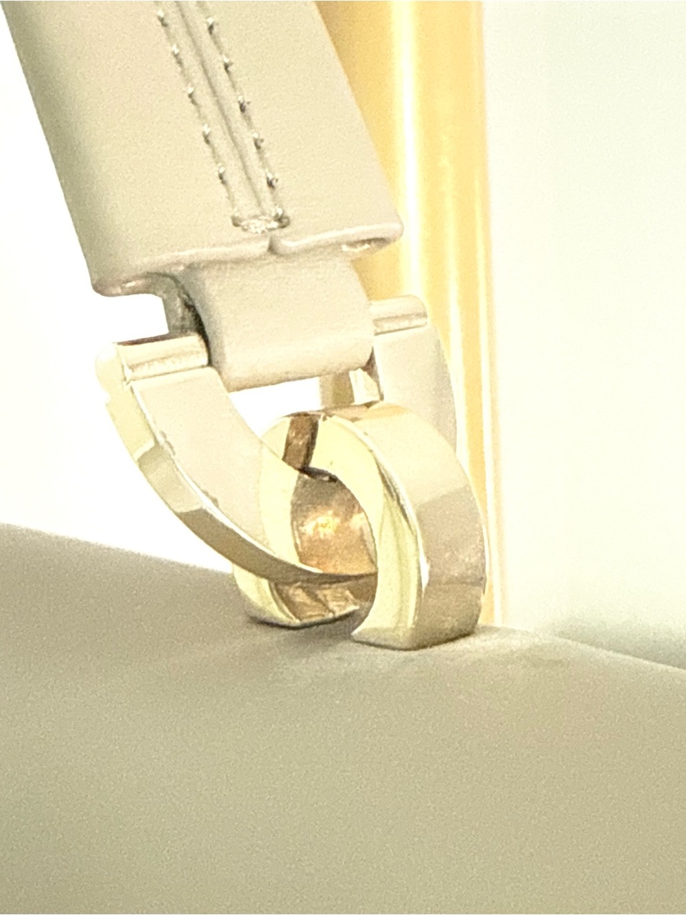 ZAC Posen Iconic Leather Satchel Handbag Crossbody Rare Gold Beige Leather - Picture 10 of 12